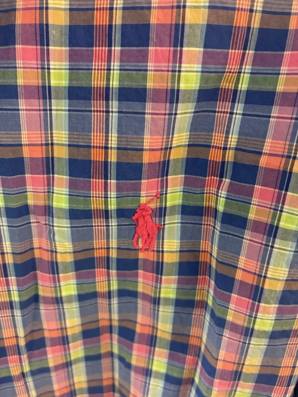 Ralph Lauren Shirt Men's Medium‎ Multicolor Check Long Sleeve Button Up